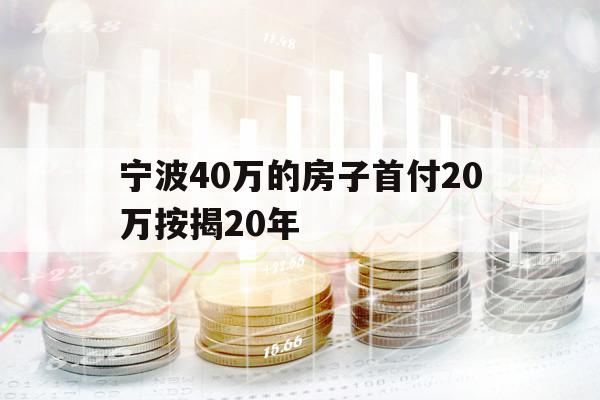 宁波40万的房子首付20万按揭20年