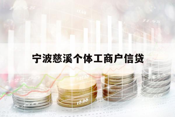 宁波慈溪个体工商户信贷